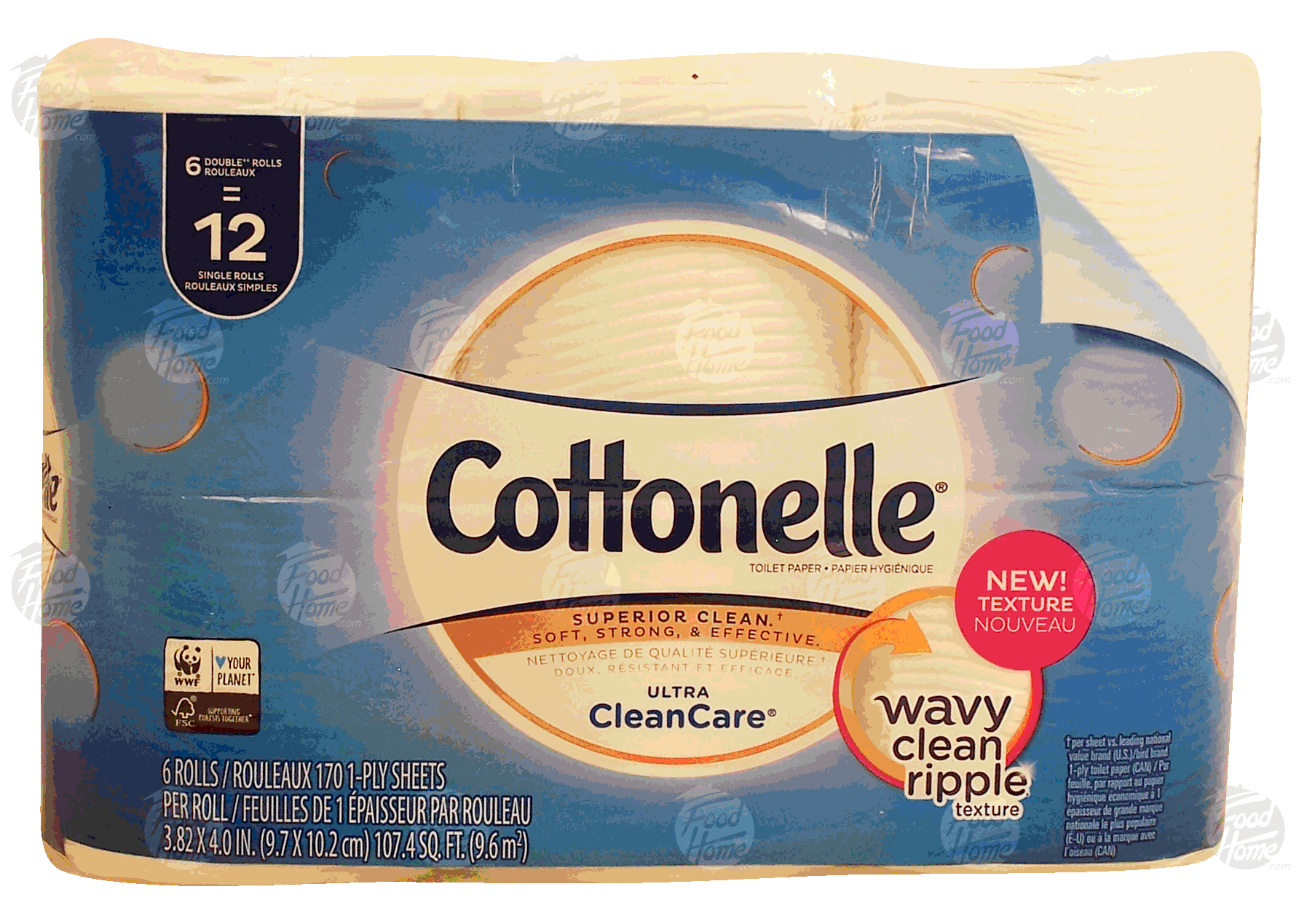 Cottonelle Ultra Clean Care bathroom tissue, double, 170 1-ply sheets Full-Size Picture